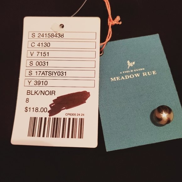 Anthropologie Meadow Rue Minutiae Black Drop Waist ruffle mini Dress - Picture 9 of 11